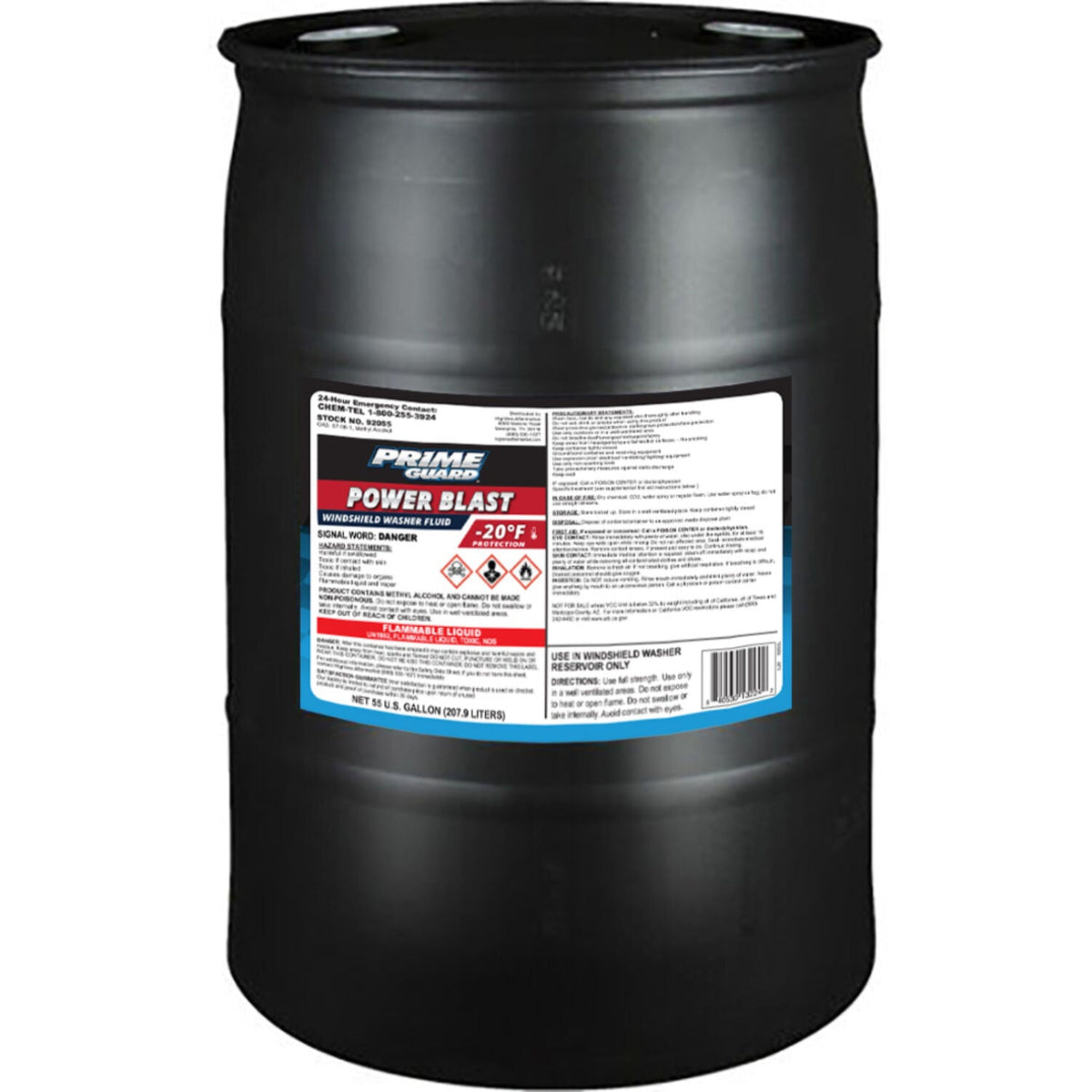 55 gallon drum of windshield washer fluid for fleets