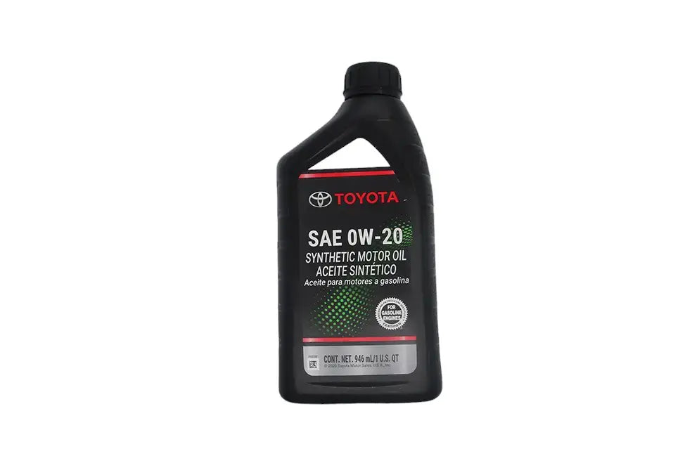 Genuine Toyota 0W-20 Full Synthetic Motor Oil - Case of 6 x 1 Qt - 00279-0WQTE-6S