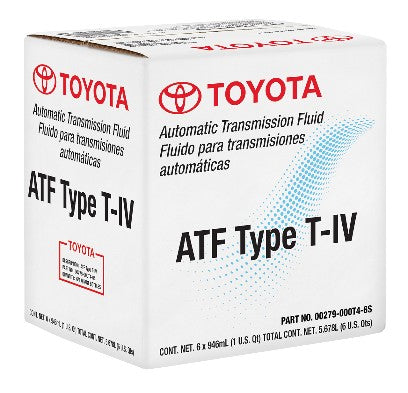 Toyota Genuine ATF Type T-IV Automatic Transmission Fluid - Case of 6 x 1 Qt (00279-000T4-6S)
