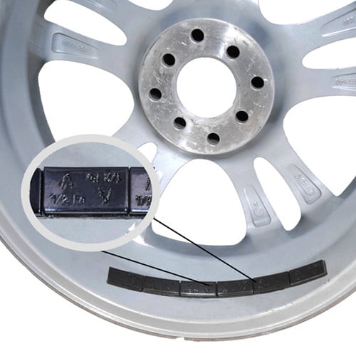 Coyote 10010B Adhesive Stick-On Wheel Weights - 1/2 oz Black - Box of 312