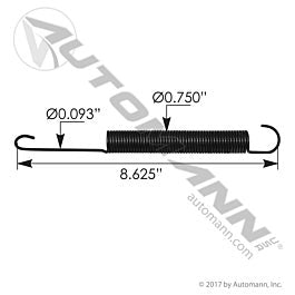 Automann 104.08201 Clutch Pedal Return Spring Kenworth