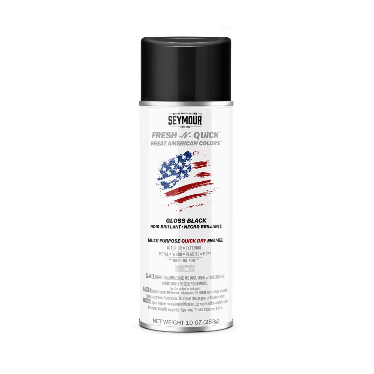 Seymour Fresh-N-Quick Multi-Purpose Spray Paint - Gloss Black 10 oz (11-3)