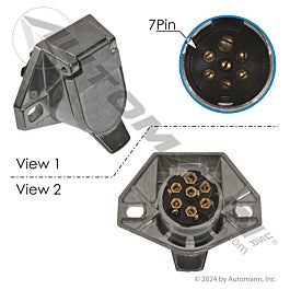 Pollak 7 Way Connector Socket - 11-721EP