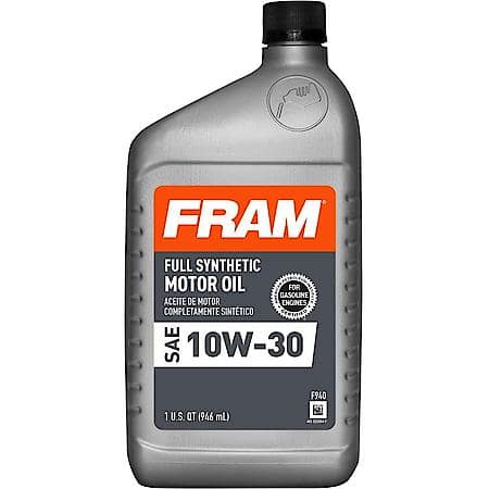 FRAM Full Synthetic Motor Oil 10W-30