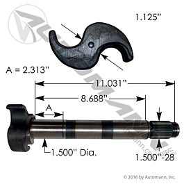 Automann 125.281102.01 Camshaft LH Hendrickson INTRAAX HXS Type