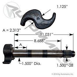 Automann 125.281102.02 Camshaft RH Hendrickson INTRAAX HXS Type