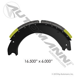 Automann 143.472580.121 RSD Lined Brake Shoe 16.5in x 6in 12K