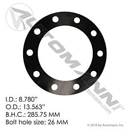 Automann 157.1001 Wheel Separator Plate 10 Hole Hub