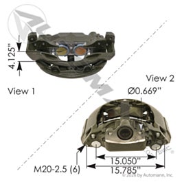 Automann 158.EX225L262 Air Disc Caliper EX225L Type RH