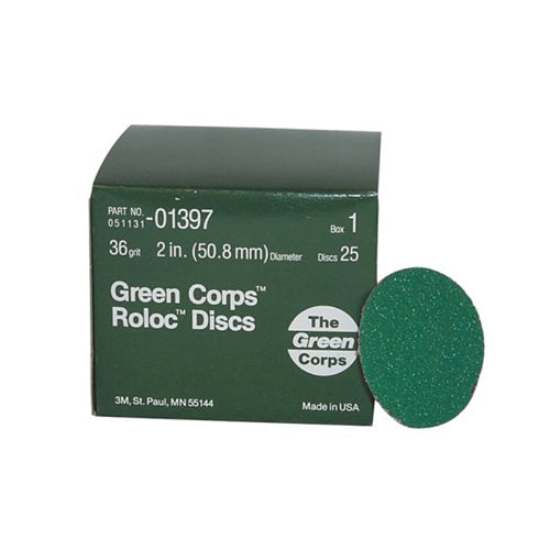 3M Roloc Disc 2 in Green (Box of 25)