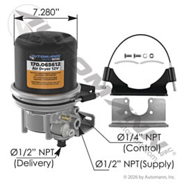 Automann 170.065612 Air Dryer ADIP Type 12V-90W Assembly
