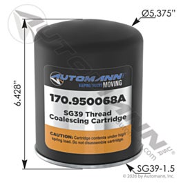Automann 170.950068A Wabco Type SG39 Coalescing Cartridge