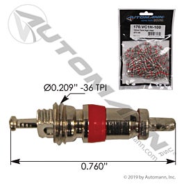 Automann 170.VC1H-100 Valve Core High Heat 100pcs