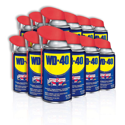 WD-40 490026 Multi-Use Product Lubricant Spray with Smart Straw - 8 oz - Case of 12