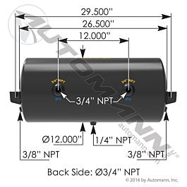 Automann 172.2007 Air Tank 2850 Cubic in Vol 12.000in Dia