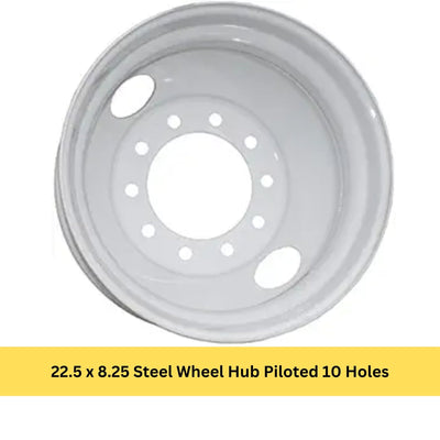 Fleet One FL-225825 Steel Wheel - 22.5 x 8.25 Hub Piloted, 10 Hole