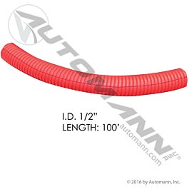 Automann 177.1012R Poly Split Loom Red - 100FT Roll
