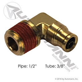 Automann 177.13B156D Brass PLC Male Elbow 3/8 X 1/2in