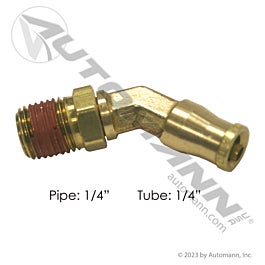 Automann 177.13B744B Brass PLC 45 Deg Male Elbow 1/4 X 1/4in