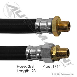 Automann 177.7128 Air Hose Assy 3/8IDx1/4NPTx28IN