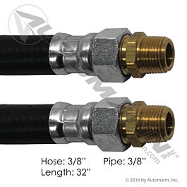 Automann 177.73632 Air Hose Assy 3/8in 3/8in Swivels-32in L
