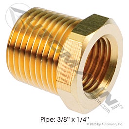Automann 177.9110CB Brass Reducer Bushing 3/8 NPT x 1/4 NPT