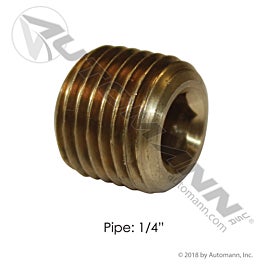 Automann 177.9118B Countersunk Hex Head Plug 1/4NPT
