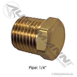 Automann 177.9121B Brass Hex Head Plug 1/4 NPT