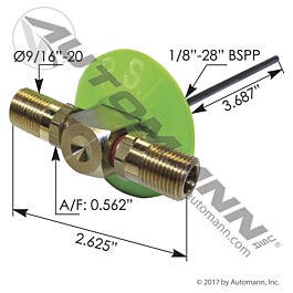 Automann 177.T17001 Thru Tee Assy Dual Wheels PSI