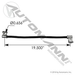 Automann 178.2008BK Cable Batt JMPR Angle 2/0 19in Black