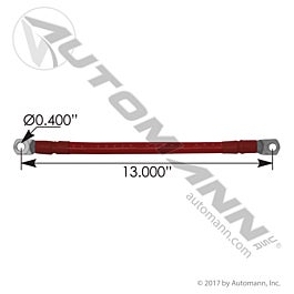 Automann 178.2010RD Cable Batt Stackable 2/0 13in Red