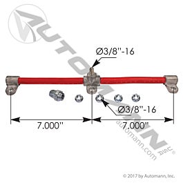 Automann Cable Batt Harness 2/0 14in Red - 178.2014RD
