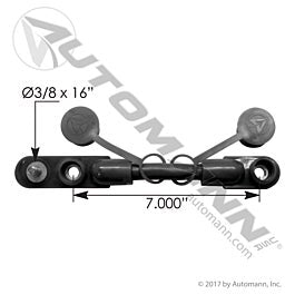 Automann 178.2020BK Cable Overmolded Harness 2/0 7in Black