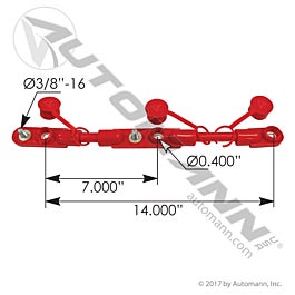 Automann 178.2021RD Cable Overmolded Harness 2/0 14in Red
