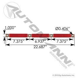 Automann 178.2024RD Battery Bar Positive Red