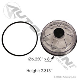 Automann 180.10618 Clear Polycarbonate Screw-On Oil Hubcap