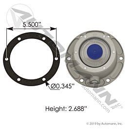 Automann 180.10619 Diecast Aluminum Hubcap W/Side Fill Plug
