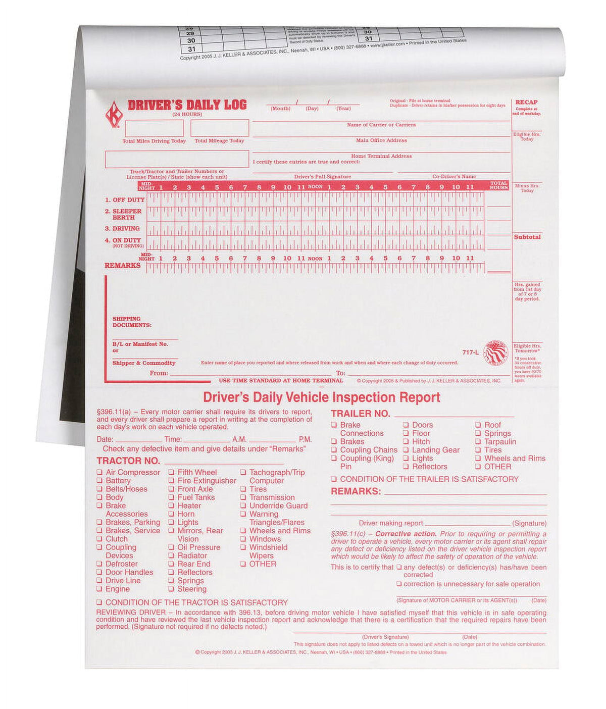 Driver Log Book 75554700795