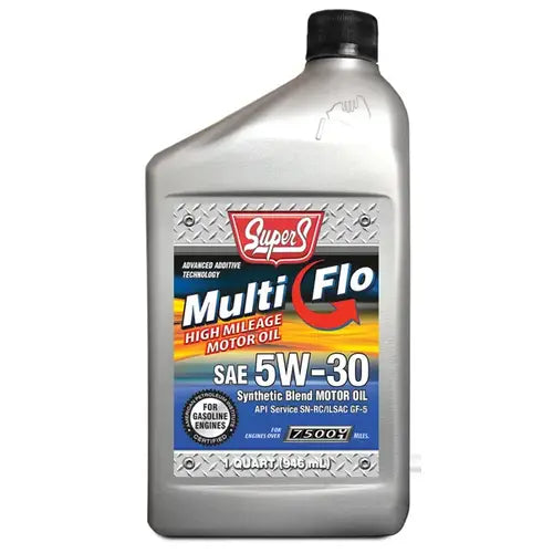 Super S SUS93 Multi-Flo 5W-30 Synthetic Blend Motor Oil - Case of 12 x 1 Qt