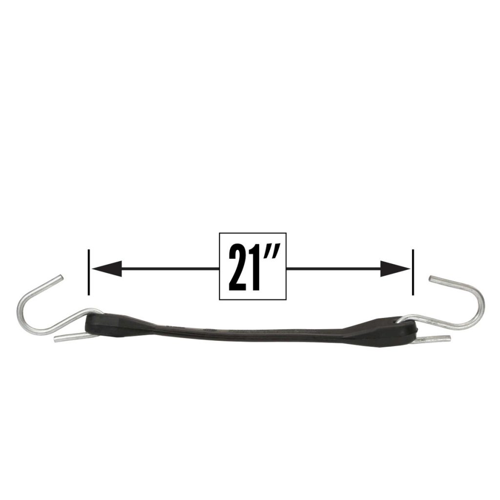 Rubber Tarp Strap - 21 in with S-Hooks