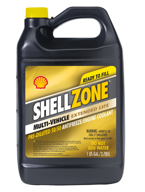 ShellZone Extended Life Multi-Vehicle 50/50 Antifreeze/Coolant (6 x 1 Gal) - 5066325