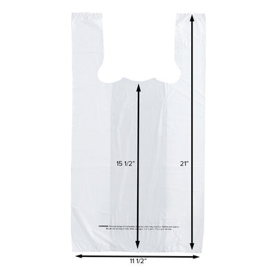 Plastic T-Shirt Grocery Bags 1/6 Size
