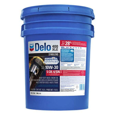 Chevron Delo 400 XLE SynBlend 10W-30 Heavy Duty Diesel Oil - 5 Gallon Pail 257000428