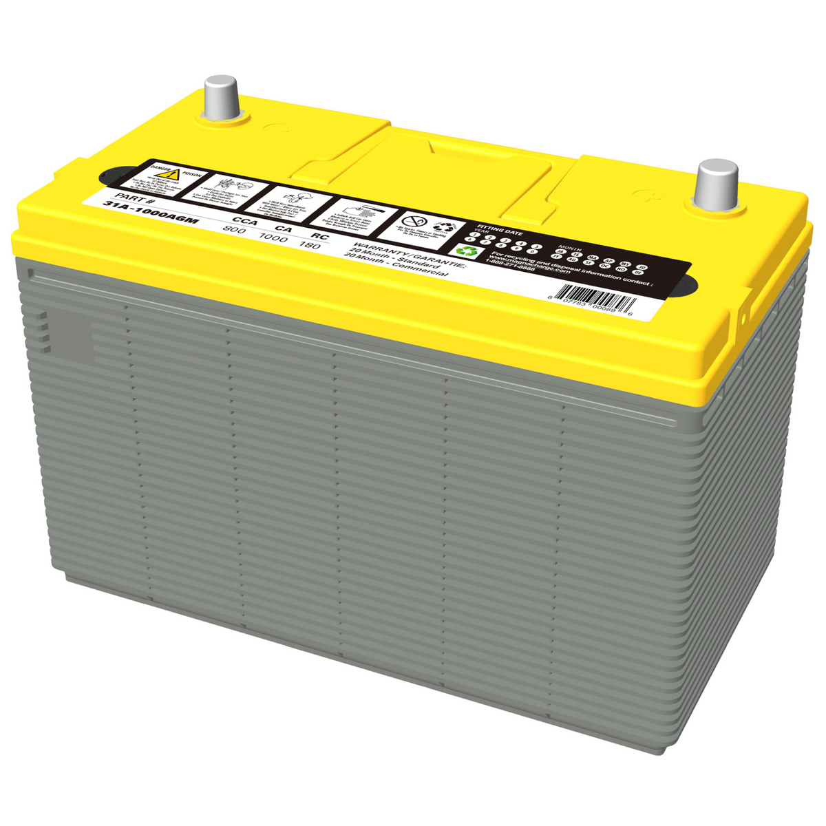 12V Battery Group 31 - 1000 CCA (31A-1000)