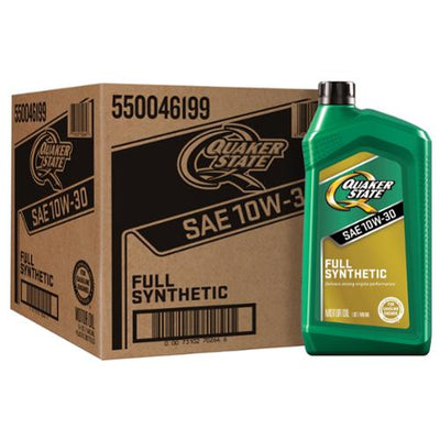 Quaker State Full Synthetic 10W-30 Motor Oil - Case of 6 x 1 Qt - 550046199