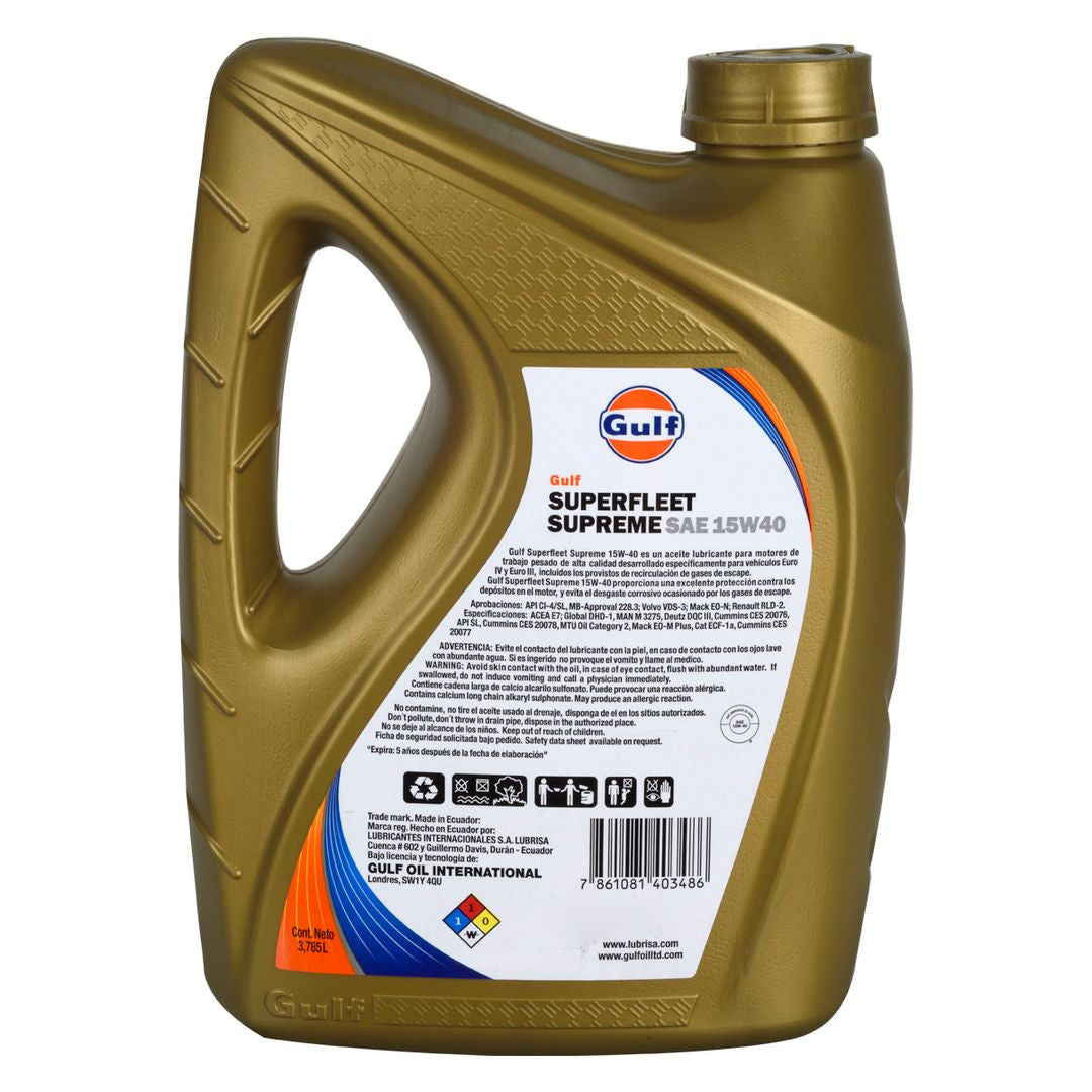 Gulf 15W-40 Heavy Duty Diesel Engine Oil - 1 Gallon