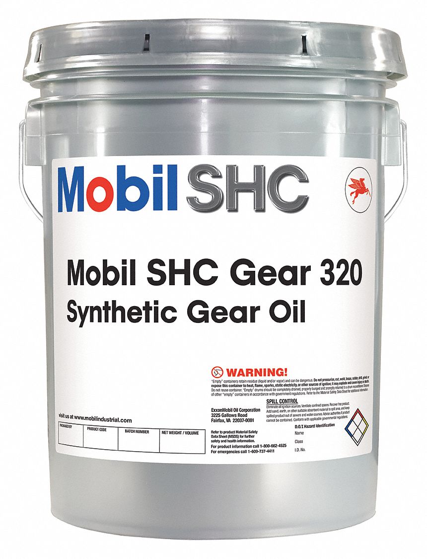 Mobil SHC Gear 320 Synthetic Industrial Gear Oil - 5 Gallon Pail
