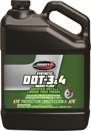 5034 JOHNSEN BRAKE FLUID DOT4 & DOT 3 SYNTHETIC 4/1 GALLON