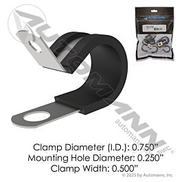 Automann 561.3112 Tube Clamp Rubber Lined 3/4in - 10 Pack
