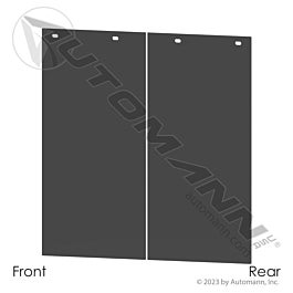 Automann 562.022424B Black Poly Smooth 24 x 24 x 0.15in